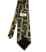 Vintage Arsenio Tie | Green With Patterns - Image 3