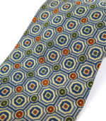 Vintage Silk Tie | Blue With Patterns - Image 2