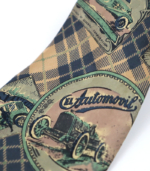 Vintage Cars Tie | Beige With Patterns - Image 2