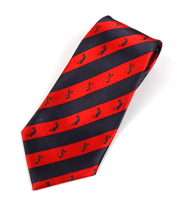 Vintage Golf Tie | Red & Blue
