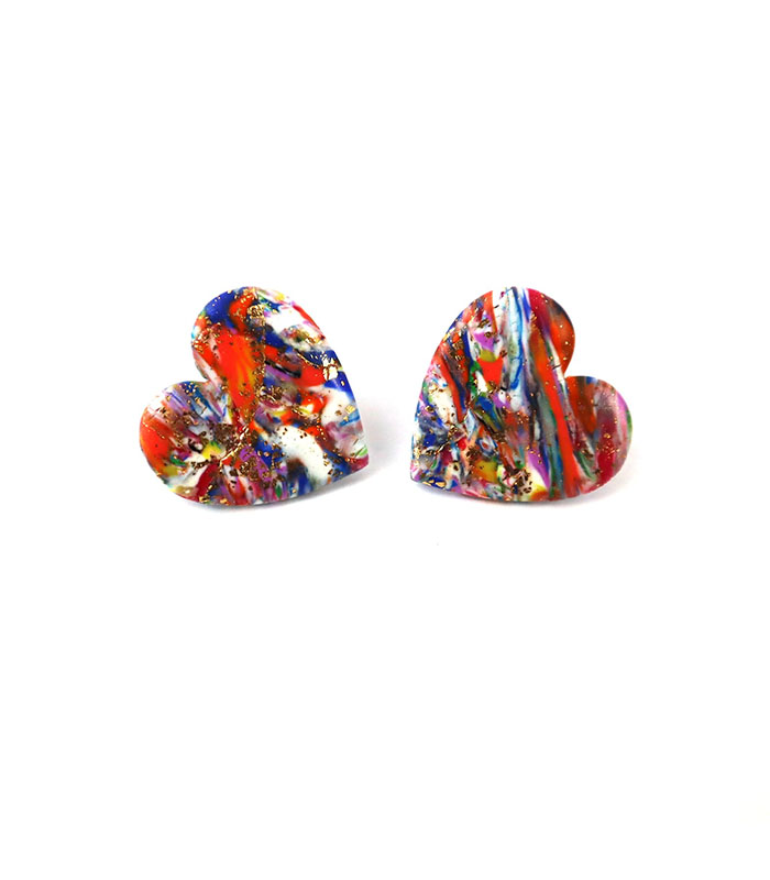 Marble Heart | Earrings